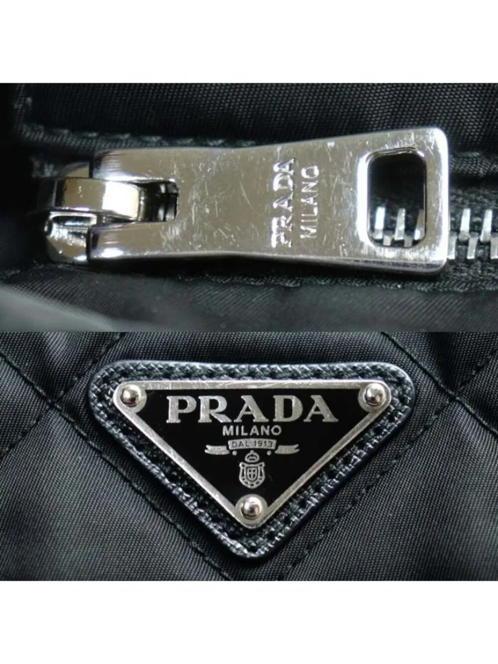 Prada Quilted Chain Tote Black